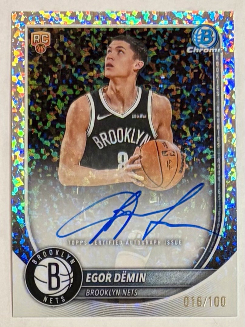 Egor Demin 2025-26 Bowman Chrome Auto #BCA-ED Mini Diamond /100 RC Nets