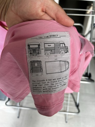 Mens Rapha Pink Short Sleeve Cotton Cycling T Shirt Top Size Medium - 第 3/8 張圖片