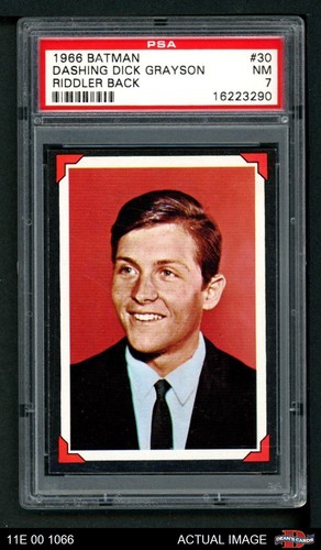 1966 Topps Batman Riddler Back #30 Dashing Dick Grayson