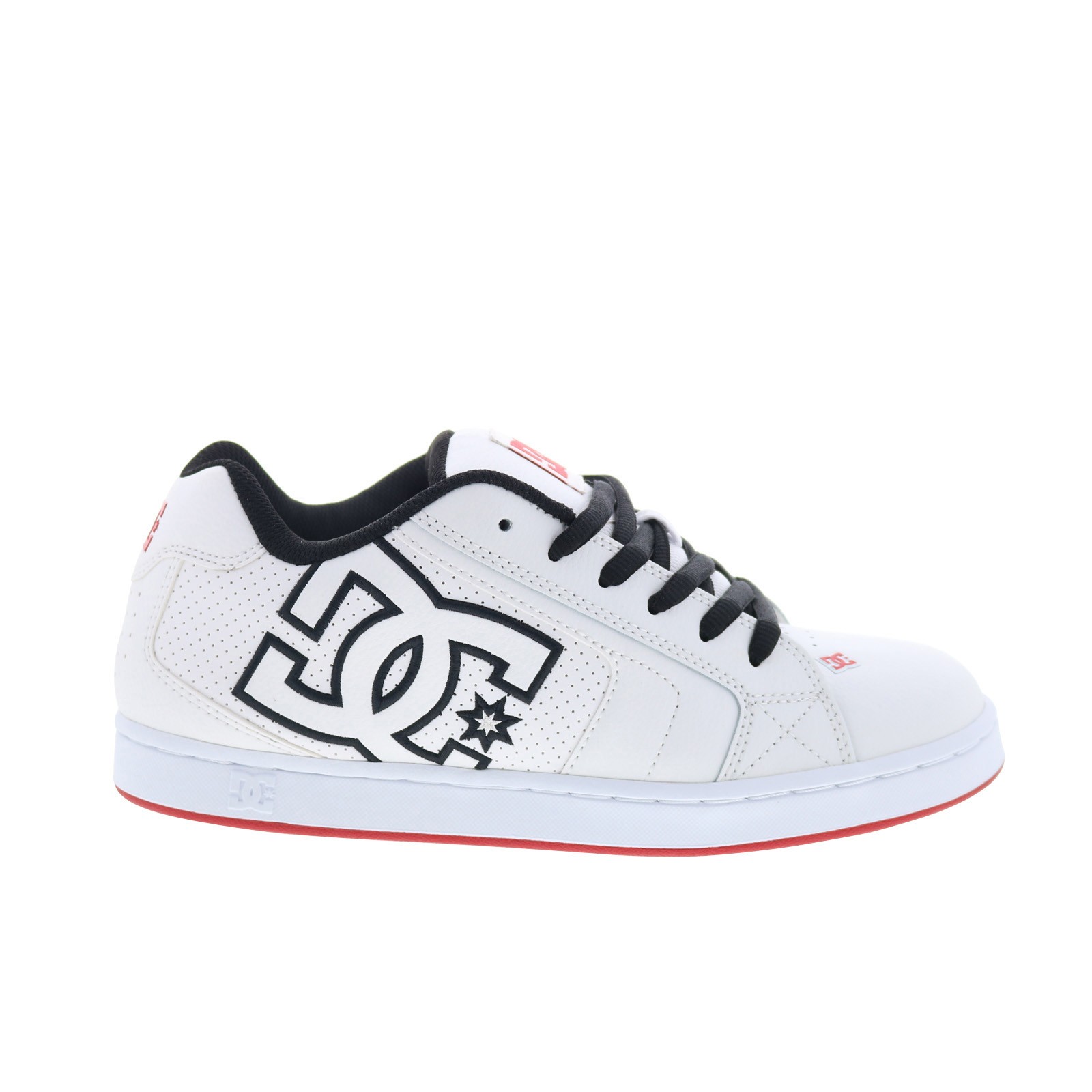 DC Net 302361-WTK Mens White Leather Skate Inspired Sneakers Shoes