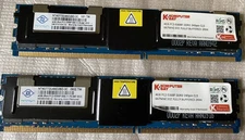 Dell Server 8GB PC2-5300 DDR2 Memory Nanya 4GB NT4GT72U4ND1BD-3C ECC #Lot of 2