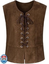 Kids Pirate Renaissance Vest for Boys Costumes Medieval Viking Steampunk Goth