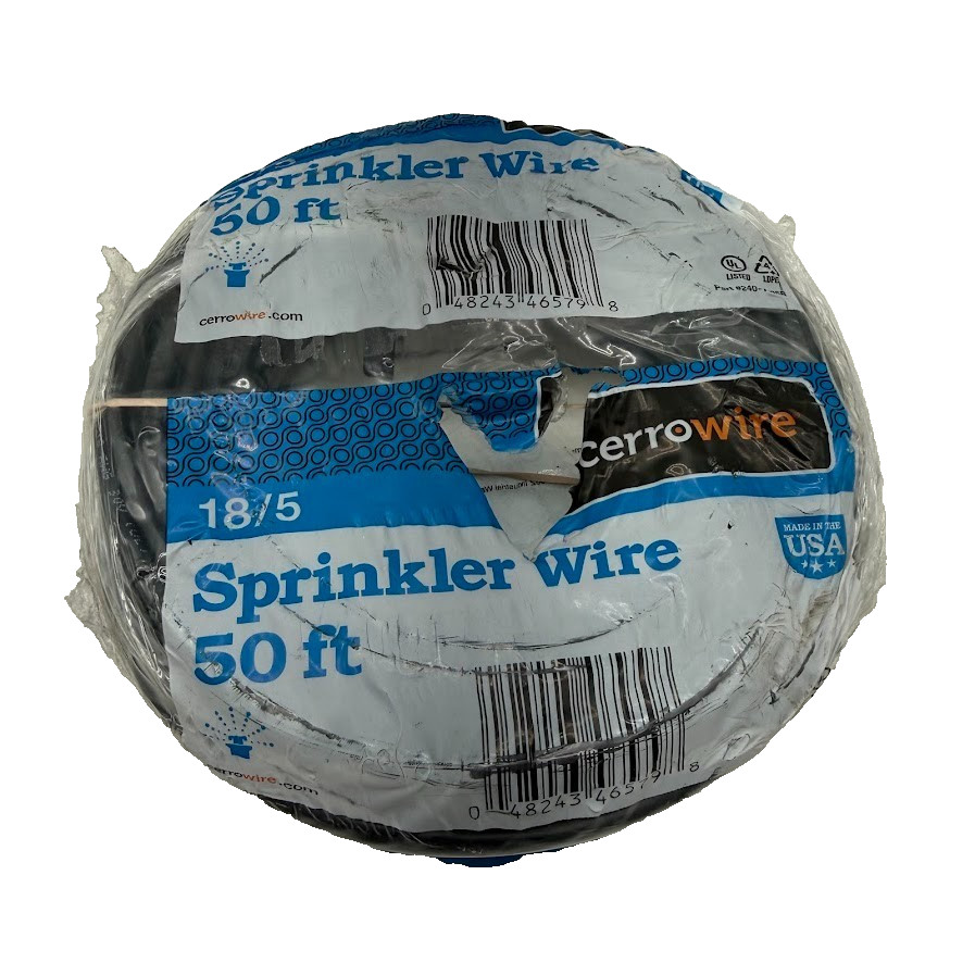 Cerrowire 50 ft. 18/5 Black Solid Copper Sprinkler Wire