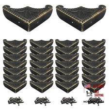 Antique Box Corner Protectors - 30Pcs - Decorative Edge Safety - 1.9"x1.9"x0.4"