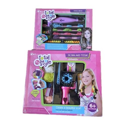 My Total Style Craft Kit Bundle Knitting Machine & Hair Braider Set New