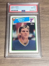 Brett Hull 1988 Topps PSA 8 NM-MT Graded Card Blues HOF Rookie RC #66. rookie card picture