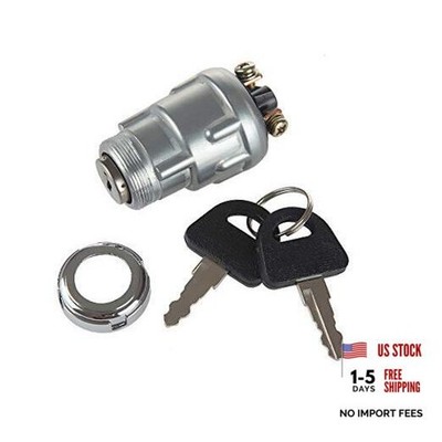  Ignition Starter Switch with 3 Position 3 Connection Terminal 2 Keys for Car, 