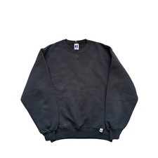 Vintage Russell Athletic Sweatshirt Mens Medium Black Crewneck Made in USA 90s