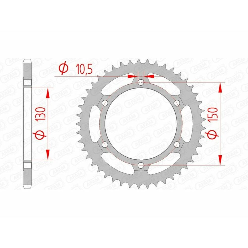 AFAM Standard Steel Sprocket 10501-Step 520 For Motorcycle Parts Accessories