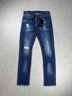 Dsquared2 Cool Guy Denim Distressed Paint Jeans Size 46
