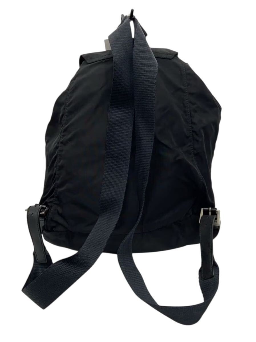 PRADA Backpack Tesuto Nylon Triangle Plate Triangle Logo Black Men s Ladies from thumbnail 3