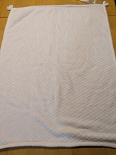 Pottery Barn Kids LUXE Knit Sherpa Pink Baby Blanket Tied Corners
