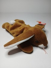 TY Beanie Baby Ears Bunny - Mint With Errors, PVC Pellets