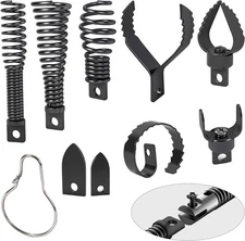 Drain Snake Drill Attachment,Cutter and Auger Set,Used in 50-100FT AC Drain Clea
