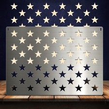 American Flag 201 Stainless Steel 50 Stars Stencil, Metal Flag Templates, for Ca