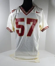 2000-10 Florida State FSU Seminoles #57 Game Used White Jersey NP Rem 48 DP33710