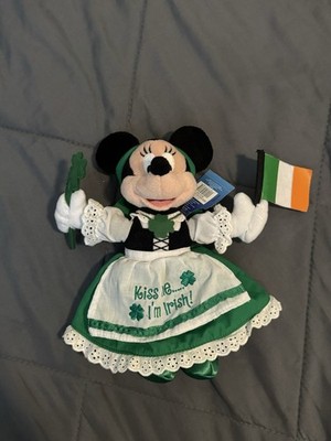 Disney Theme Park Edition Irish Minnie Mouse Bean Bag Plush 122-79786
