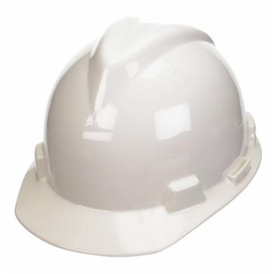 MSA V-Gard Front Brim Hard Hat, Size S, Fits Hat Size 6-7 1/8