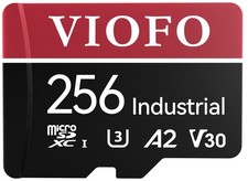256GB Industrial microSD Card, U3 A2 V30 High Speed Memory Card with Adapter,...