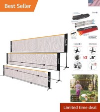 Portable Tennis & Badminton Net - Adjustable Height, Weather-Resistant Set