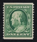 CKStamps: US Stamps Collection Scott#387 1c Franklin Mint HR OG 24 1/2mm Thin