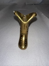 Vintage 1970s Solid Brass Cowboy Boot Toothpick Holder 3inch Tall