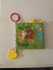 Playtex Baby Cloth Book My First 1 2 3 Toys Crinkles Washed