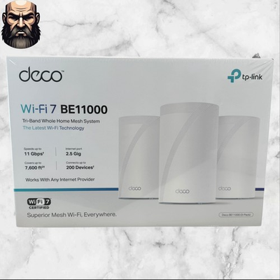 #ad TP Link Deco BE11000 Multi Gig Whole Home Mesh Wi Fi 7 System 3 Pack NEW $349.99