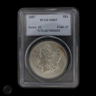1887 Morgan Silver Dollar PCGS MS63 Series: 52 Coin: 35  -E176