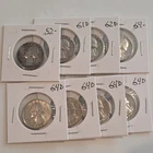 [Lot of 8] Washington Quarter 25C 90% Silver Circulated Uncertified US Coins