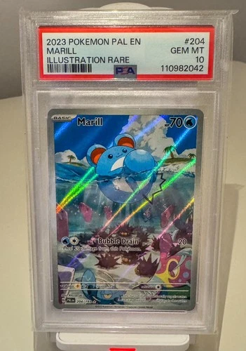 2023 Pokemon Paldea Evolved Marill Illustration Rare 204/193 PSA 10