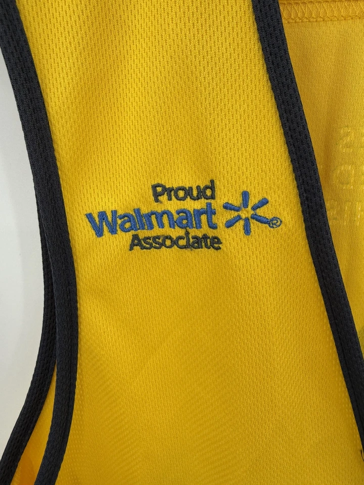 Walmart Yellow Employee Uniform Full Zip Vest Adult Size XS - Image 4 of 4