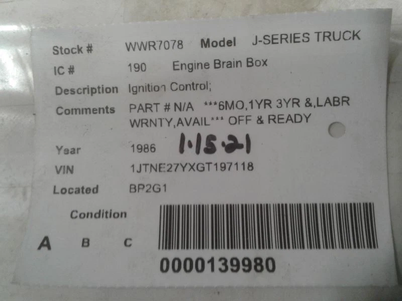 Engine ECM Ignition Control Fits 78-88 J-SERIES TRUCK 646897 - Image 3 of 3