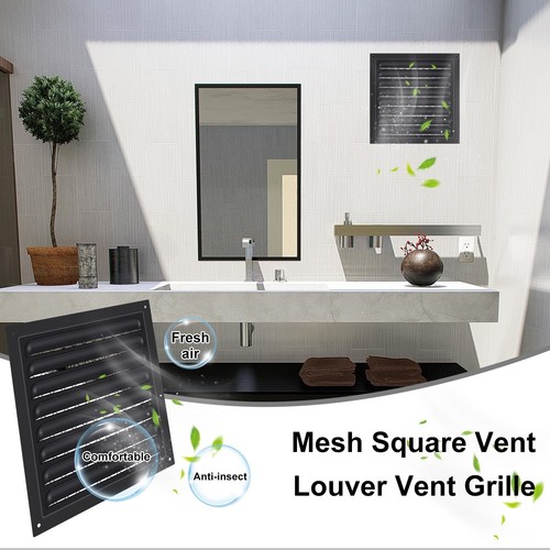 2 Pcs 8"X8"Attic Vent Metal Shed Vents Gable Louver Grille with Screen Mesh - Picture 3 of 6