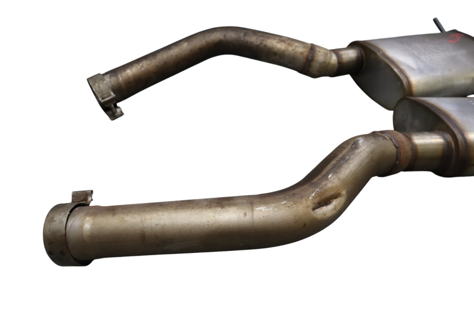 03-12 Bentley Continental GT GTC Rear Left & Right Exhaust Muffler Set Oem