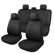 For Toyota RAV4 Car Seat Cover 5-Seat Front Rear with zipper Leather Cushion