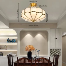 Flower Shape Ceiling Light, Glass Ceiling Light, Vintage Ceiling Light