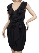 H&M Cocktailkleid mit Rüschen & Bindegürtel...