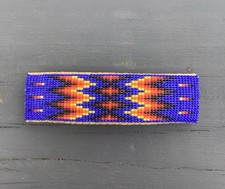 Cheyenne Arapaho Beaded Barrette Hair Clip Oklahoma Native American Made 4  