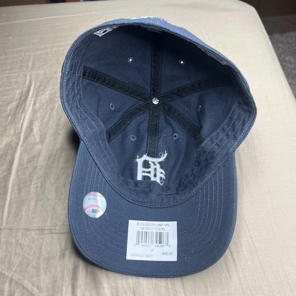 ‘47 Detroit Tigers Franchise Fitted Medium Navy Blue Baseball Hat NWT Clean Up - Image 2 of 4