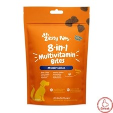 Zesty Paws 8-in-1 Multivitamin Bites for Dog Chicken Flavor - 60ct