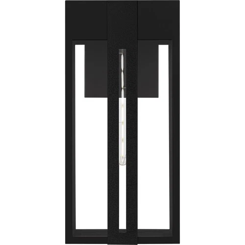 Matte Black  Outdoor Wall Lantern from the Boswell Collection - Picture 3 of 5