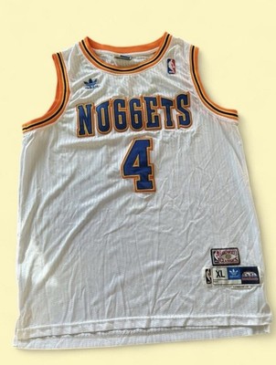 adidas Denver Nuggets Chauncey Billups #4 Hardwood Classics White Jersey XL