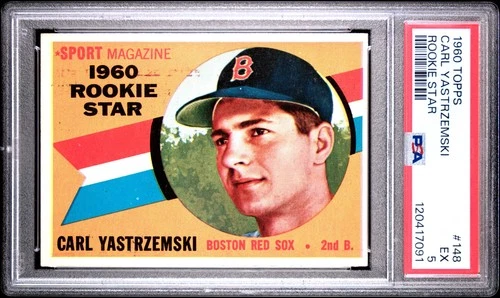 Carl Yastrzemski 1960 Topps #148 Rookie Star PSA 5 Fresh Grade!