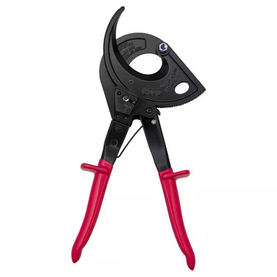 11 In. Ratcheting Cable Cutter, Heavy Duty, Steel Silicon-Manganese Blade for Cu