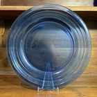 Vintage Hazel Atlas Cobalt Blue Depression Glass Serving Plate Moderntone 10.5"