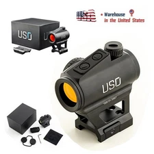 U.S.Optics 5 MOA Red Dot Sight Equipped with a height increasing base TSR-1X