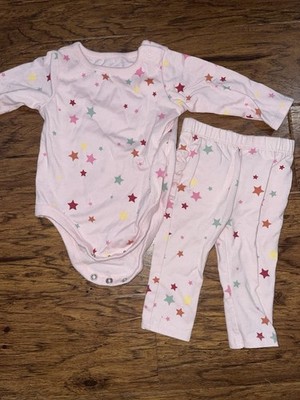 Wonder Nation Pink Star Outfit 0-3m