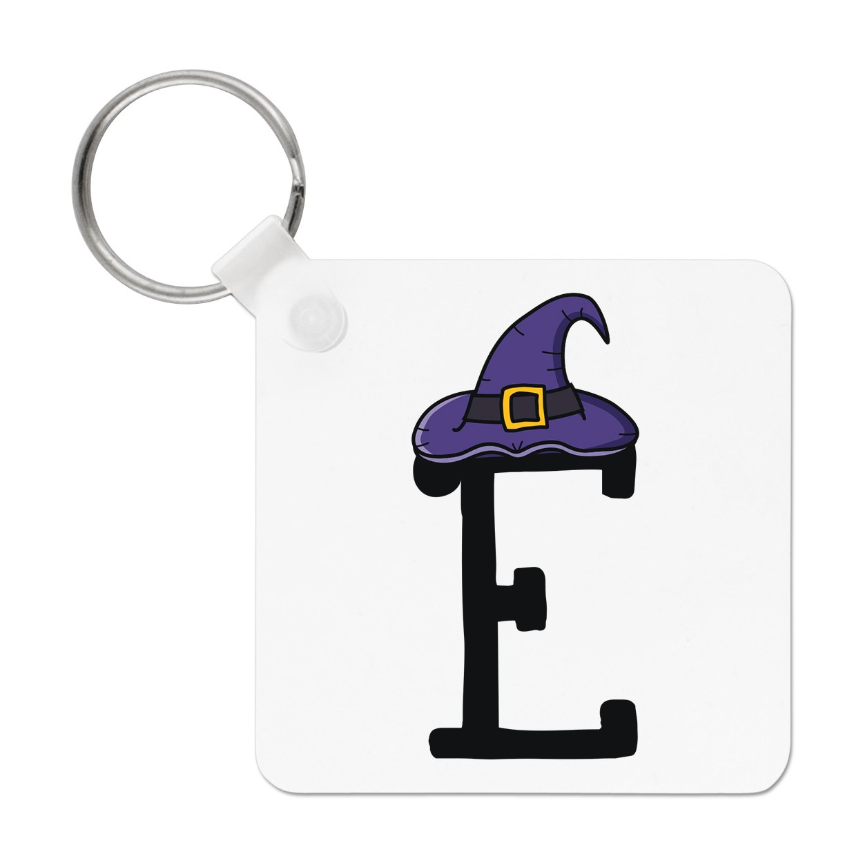 Letter E Witches Wizard Hat Keyring Key Chain Funny Witch Halloween Alphabet