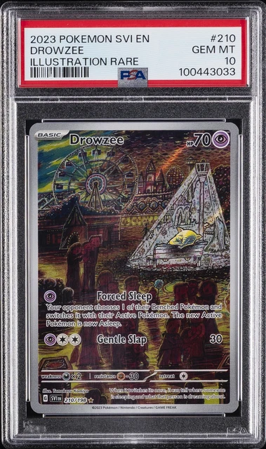 2023 POKEMON SVI EN-SCARLET & VIOLET ILLUSTRATION RARE #210 DROWZEE PSA 10